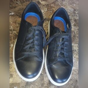 Black Leather Men's Sneakers